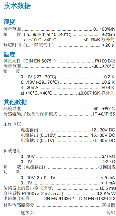 蓋加美Galltec+mela C43 溫濕度變送器參數
